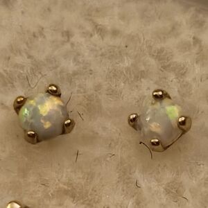 BUDDHA JEWELRY Prong Ends In YG and White Opal.